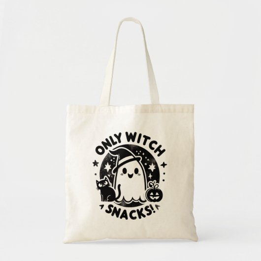 Trick or treat - alleen heksensnacks Canvas tas (Voorkant)