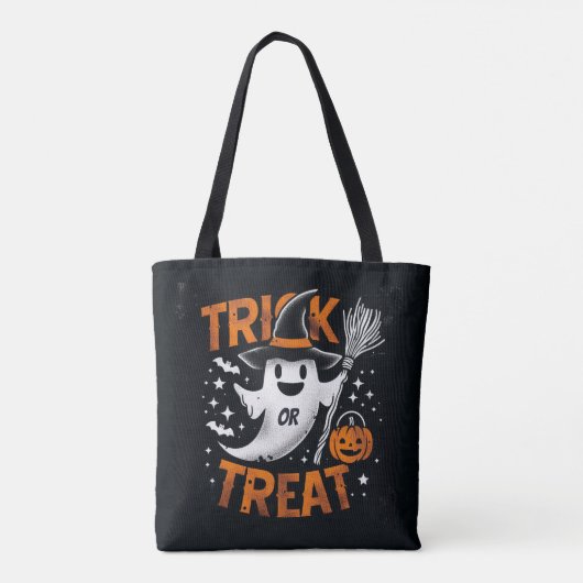 Trick or treat - Alleen heksensnacks Canvas tas (Achterkant)