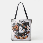 Trick or treat - Alleen heksensnacks Canvas tas (Achterkant)