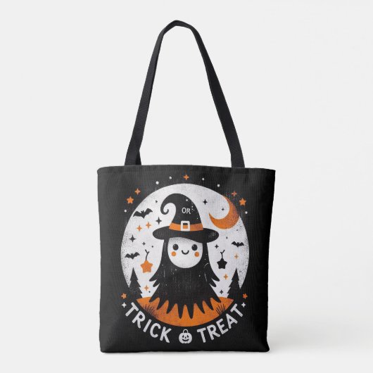 Trick or treat - Alleen heksensnacks Canvas tas (Achterkant)