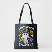 Trick or treat - Alleen heksensnacks Canvas tas (Voorkant)