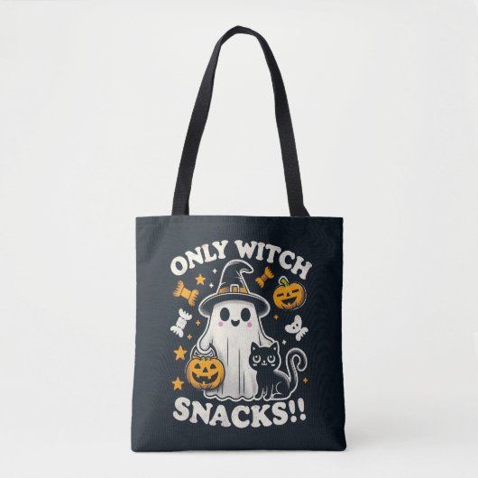 Trick or treat - Alleen heksensnacks Canvas tas (Voorkant)