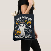 Trick or treat - Alleen heksensnacks Canvas tas (Dichtbij)