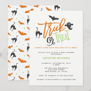 Trick or treat Baby Shower Uitnodigingen