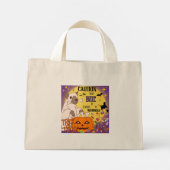 Trick-or-Treat Bag - "Attentie: Kan bijten als sno Mini Tote Bag (Achterkant)
