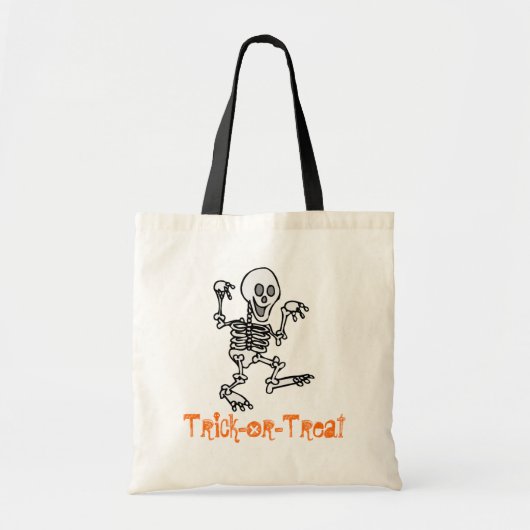 Trick-Or-Treat Bag (Skelet) Tote Bag (Voorkant)