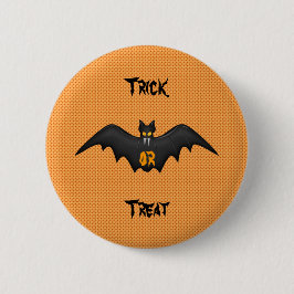 Trick or treat batchknop ronde button 5,7 cm
