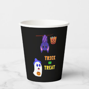 Trick or treat Bats Snoep 31 UK Oktober Halloween Papieren Bekers