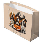 Trick or treat Beagle Dogs Groot Cadeauzakje (Achterkant Gekanteld)
