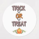 Trick or treat Beroemde Halloween Party Night Geze Labels (Design 1)