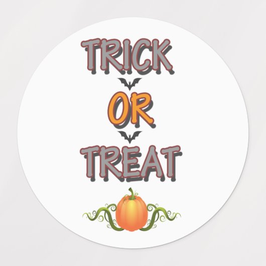 Trick or treat Beroemde Halloween Party Night Geze Labels (Design 1)