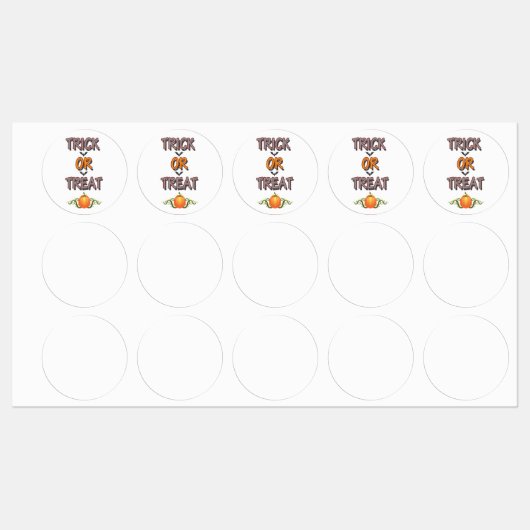 Trick or treat Beroemde Halloween Party Night Geze Labels (Vel)
