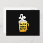 Trick or treat bier briefkaart (Voorkant / Achterkant)