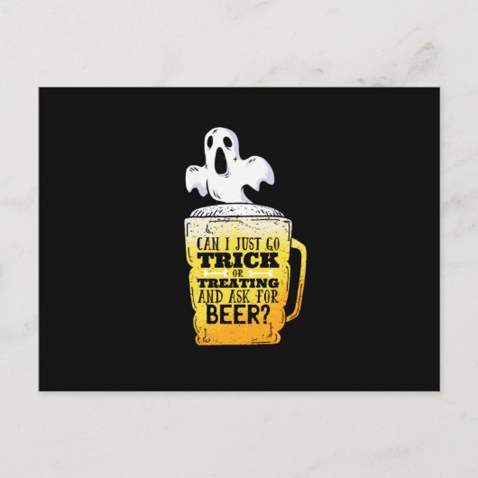 Trick or treat bier briefkaart (Voorkant)