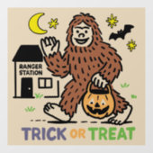 Trick or Treat Bigfoot Window Cling Raamsticker (Vel)
