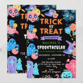 Trick or treat Birthday, Halloween Birthday, Spook Kaart (Voorkant / Achterkant)