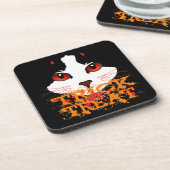 Trick or treat Black Cat Bier Onderzetter (Linkerzijde)
