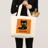 Trick or treat Black Cat Canvas Tas (Voorkant (product))