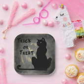 Trick or treat Black Cat Halloween Paper Bord (Feest)