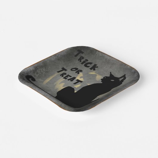 Trick or treat Black Cat Halloween Paper Bord (Gebogen)