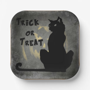 Trick or treat Black Cat Halloween Paper Bord
