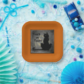 Trick or treat Black Cat Halloween Paper Bord (Feest)