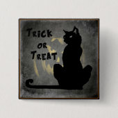 Trick or treat Black Cat - Jack o' Lantern Button (Voorkant)