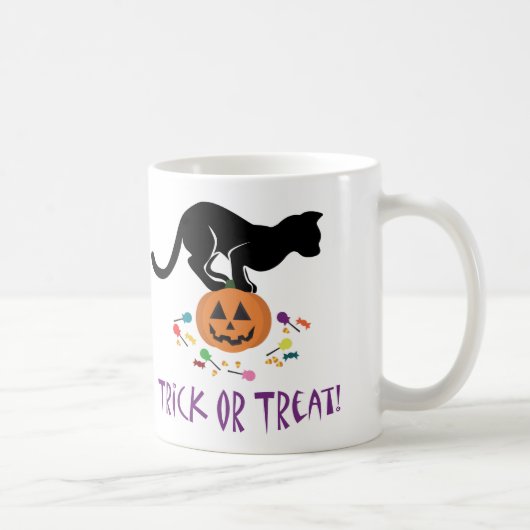 Trick or treat Black Cat Koffiemok (Rechts)