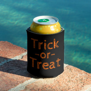 Trick-or-Treat Black en Oranje Halloween Theme Blikjeskoeler