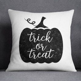 Trick or treat Black Halloween Pumpkin Kussen