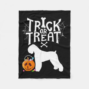 Trick Or Treat Black Russian Terrier Halloween Hon Fleece Deken