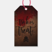 Trick or treat bloederig cadeaulabel (Voorkant)