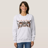 Trick-or-Treat Bloemen Print Mama Sweatshirt (Voorkant volledig)