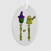 “Trick or Treat Boo!” Funny Halloween Ornament (voorkant)