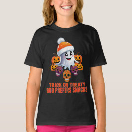 Trick or treat Boo Grappig Quote Halloween Party T-shirt