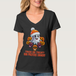 Trick or treat Boo Grappig Quote Halloween Party T-shirt