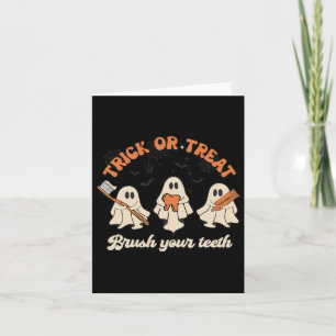 Trick or treat borstel je tanden Halloween Dental  Kaart