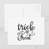 Trick or treat briefkaart (Voorkant / Achterkant)