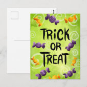 Trick or treat briefkaart (Voorkant / Achterkant)