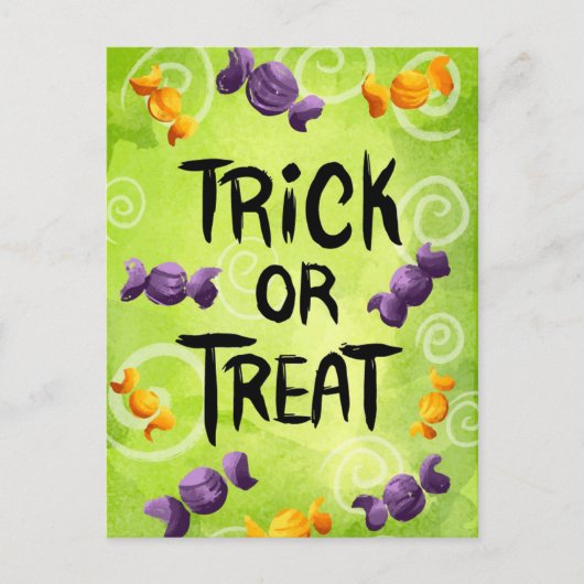 Trick or treat briefkaart (Voorkant)