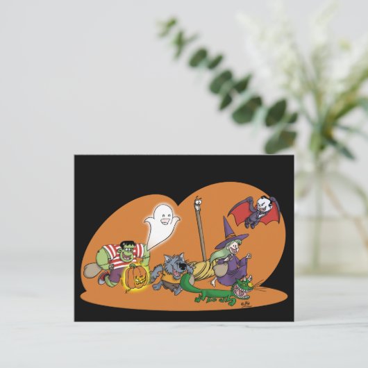 Trick or treat briefkaart (Staand voorkant)