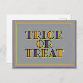 Trick or treat briefkaart (Voorkant / Achterkant)