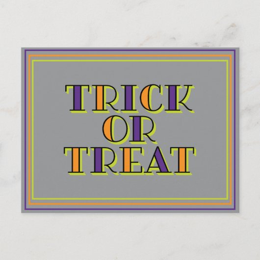 Trick or treat briefkaart (Voorkant)