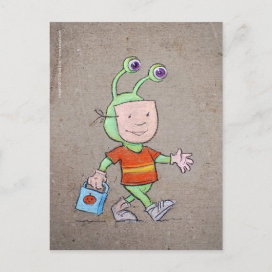 trick or treat briefkaart (Voorkant)