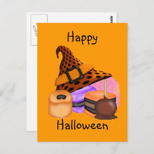 Trick or treat briefkaart (Voorkant / Achterkant)