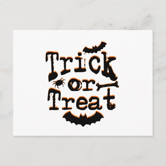 trick or treat briefkaart (Voorkant)