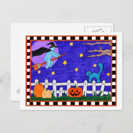 Trick or treat briefkaart (Voorkant / Achterkant)