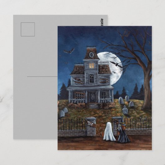 Trick or treat briefkaart (Voorkant / Achterkant)