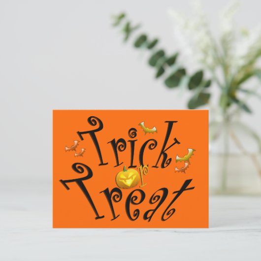 Trick or treat Briefkaart (Staand voorkant)