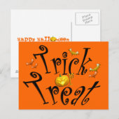 Trick or treat Briefkaart (Voorkant / Achterkant)